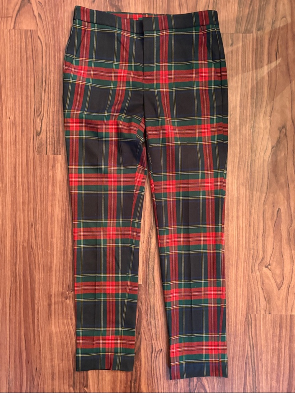 Ralph Lauren Red & Green Plaid Skinny Pants